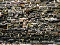 Medieval brick wall