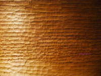 carved cedar wall