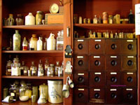 shelves in old general store