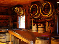 vintage barrel maker's shop