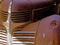 1940s Dodge truck rusted front grill