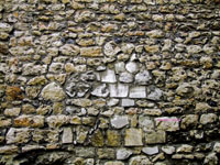 repaired Roman stone wall