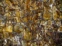 rust stained stone wall