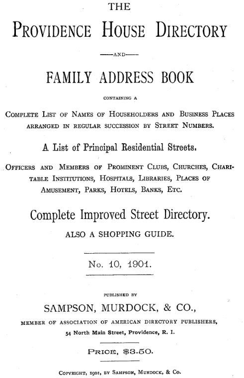 GENEALOGY DIRECTORY FOR TOWNS & VILLAGES IN RUTLAND 1835-1936 