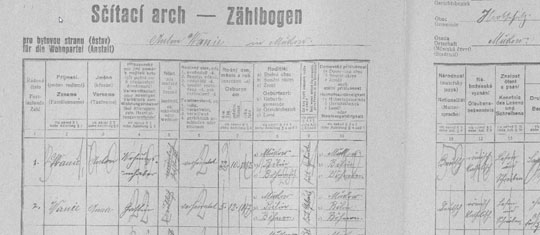1921 Czech census record