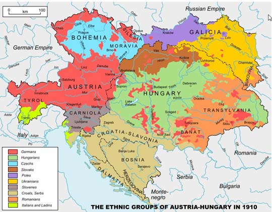 map Hungary 1910